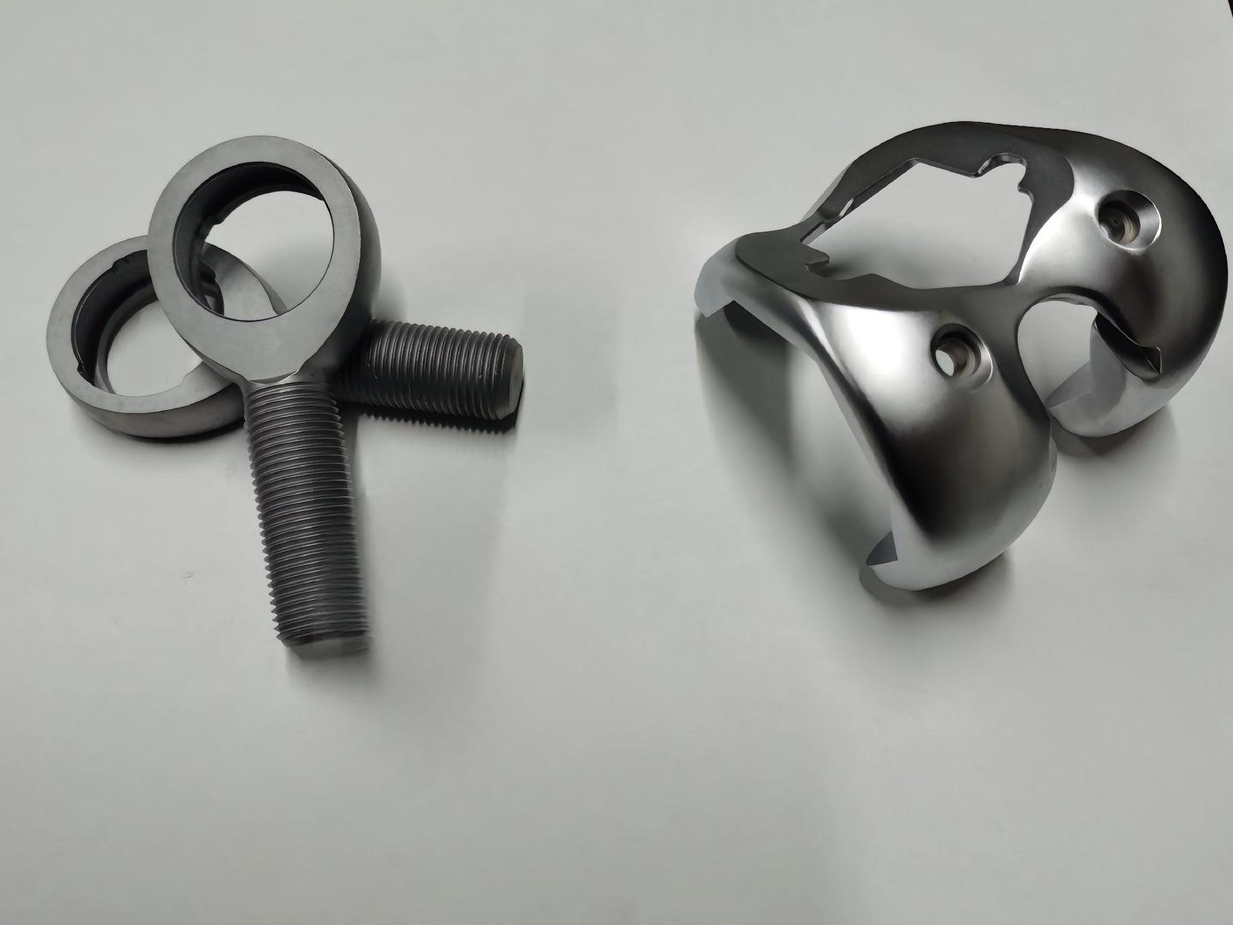 Medical equipment parts with chrome plating for improved durability and resistance to wear and corrosion.