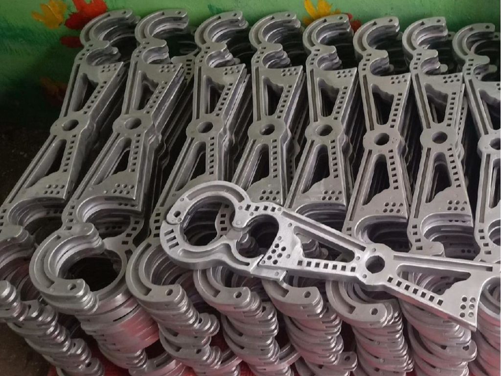 A die casting machine creating a high-precision metal component.