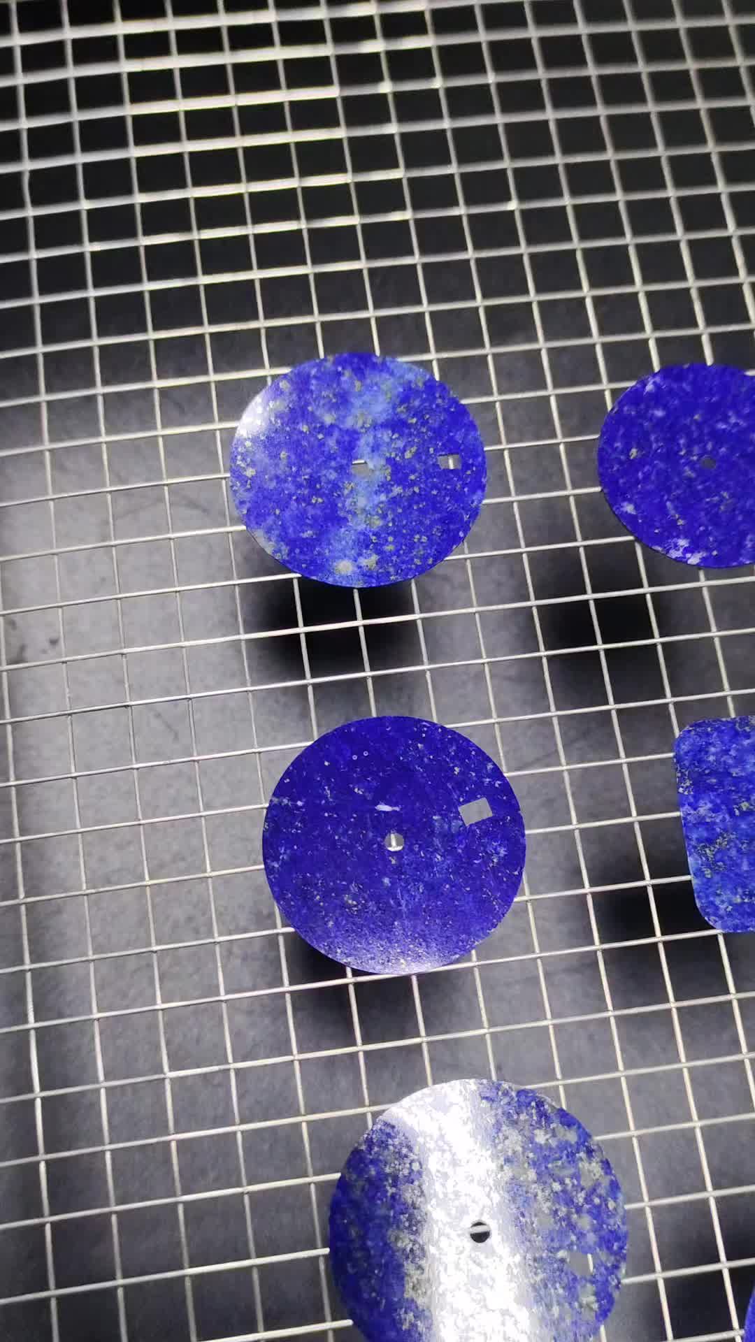 Deep blue Lapis Lazuli with golden pyrite flecks.